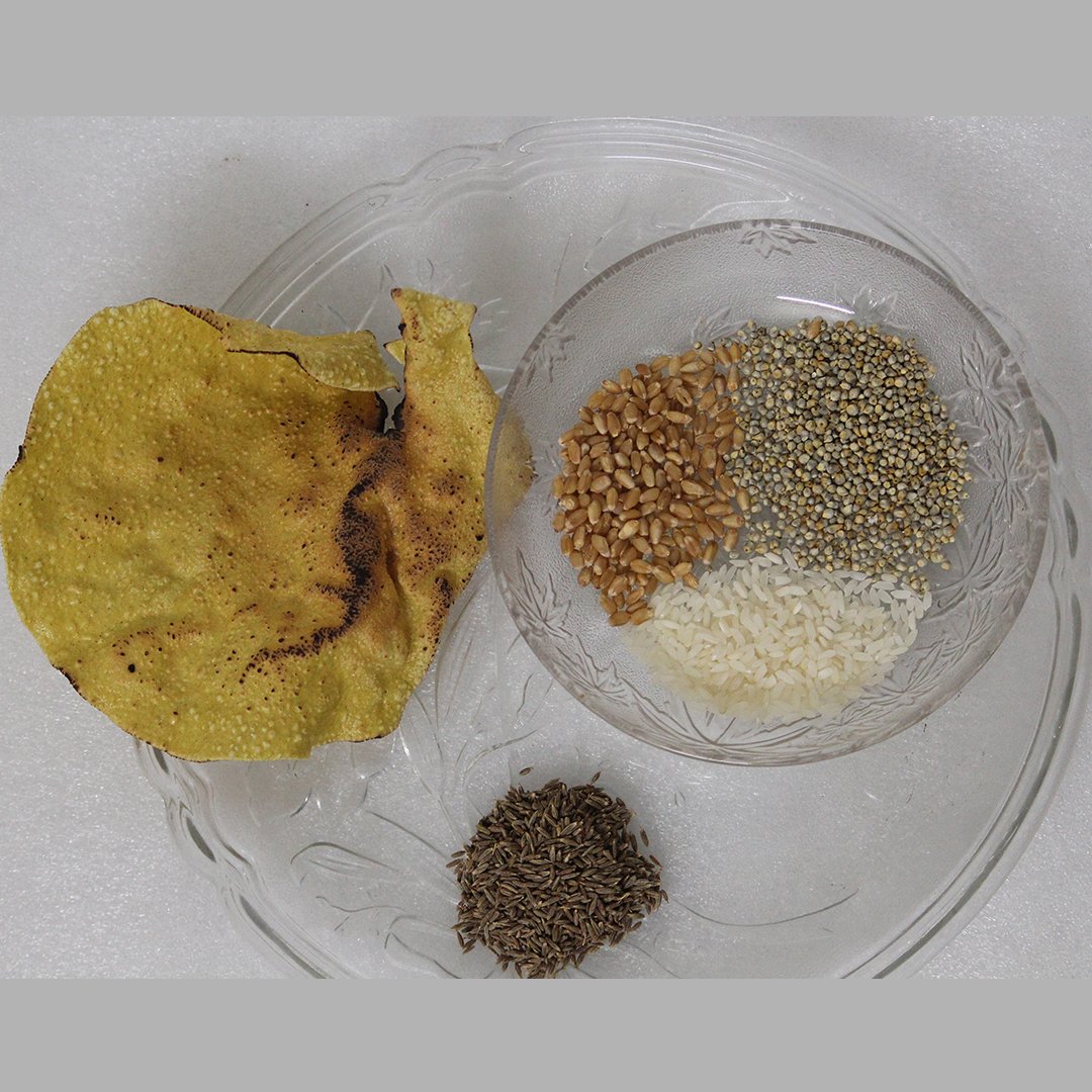Multi grain (chokha- Ghaun- Bajro) Jeera khichiya papads ( 20 pcs)-“Power of 3 Grains in Every Bite – Healthy Crunch! - Image 2