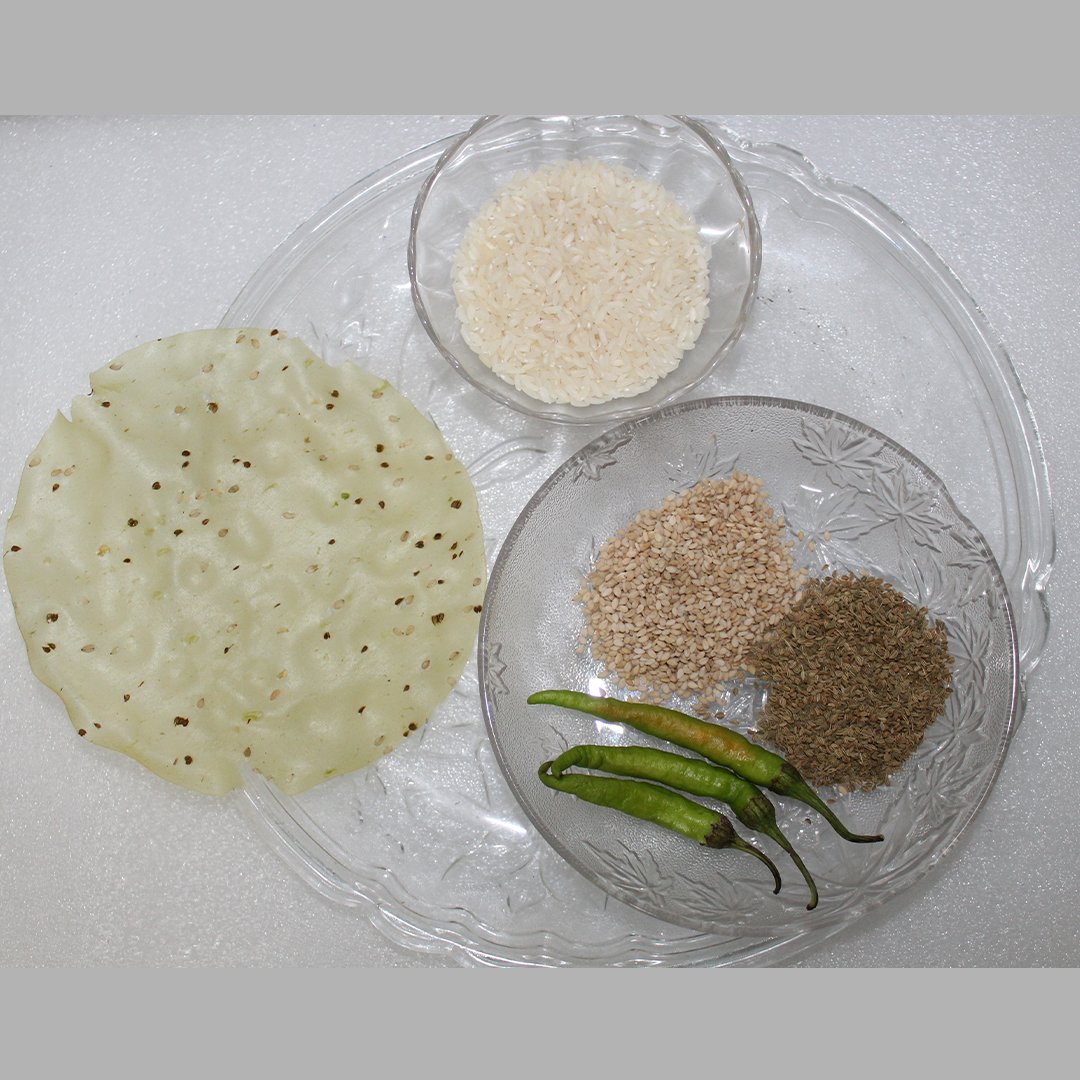 Sarevda ( chokha-tal-ajma-lila marcha)khichiya papad( 20pcs)- Bursting with flavor and health, every bite packed with spice and strength! - Image 3