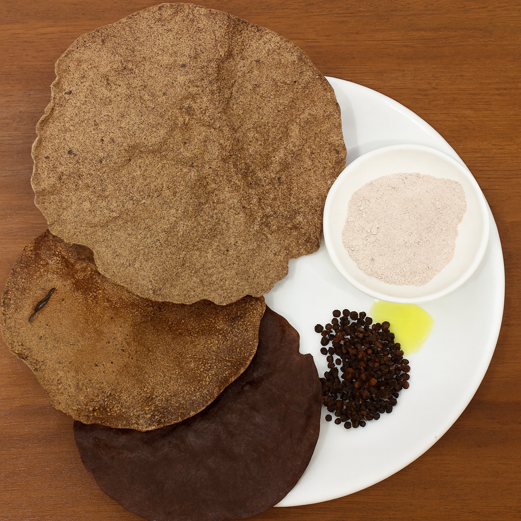 Ragi khichiya papads (70 pcs)-Natural Calcium & Heart-Friendly Crunch for Healthy Snacking!